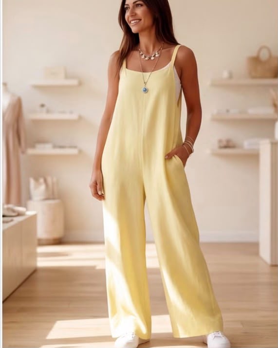 French Linen Salopette